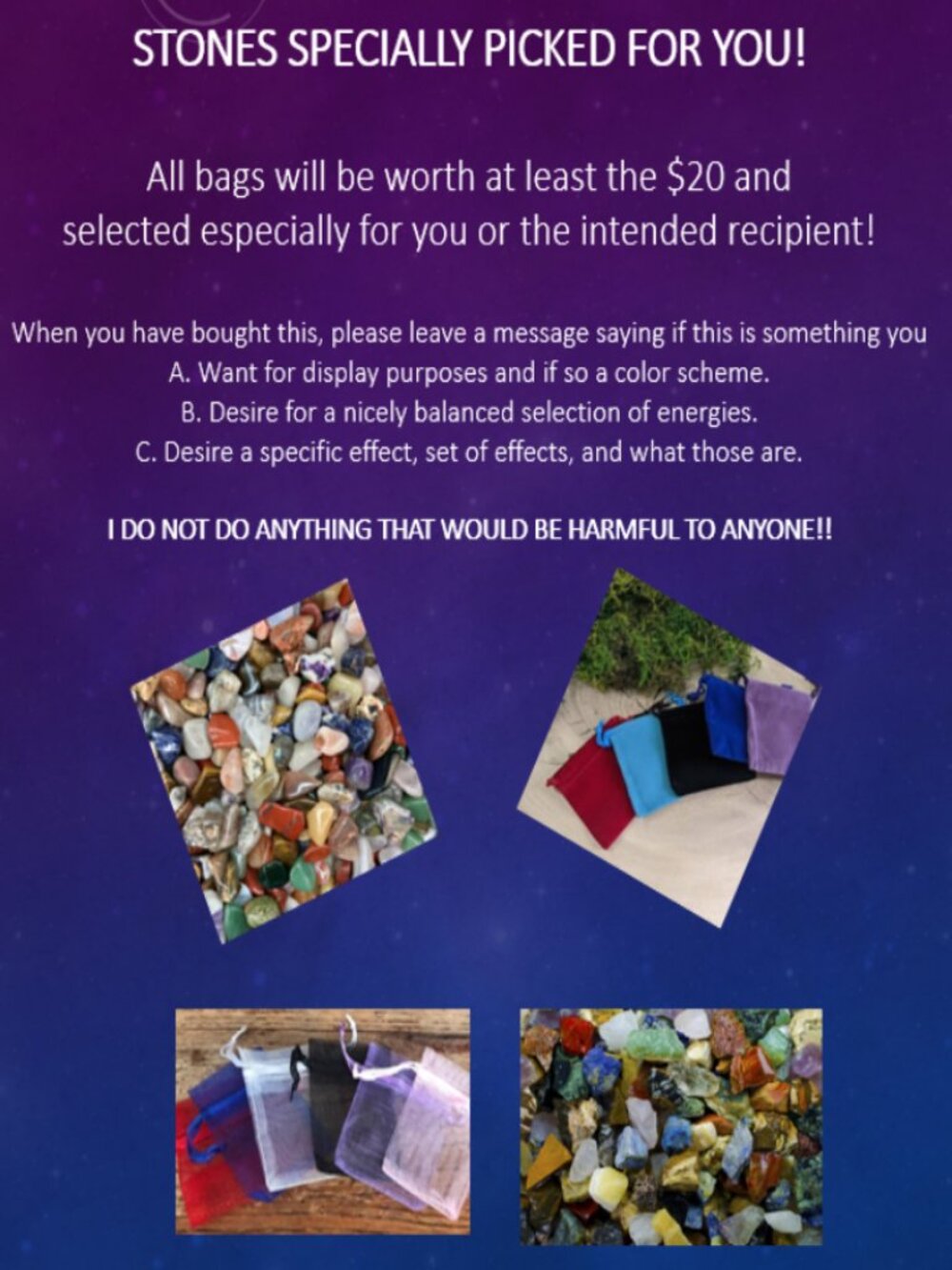 Bag of Stones Picked Just For You!